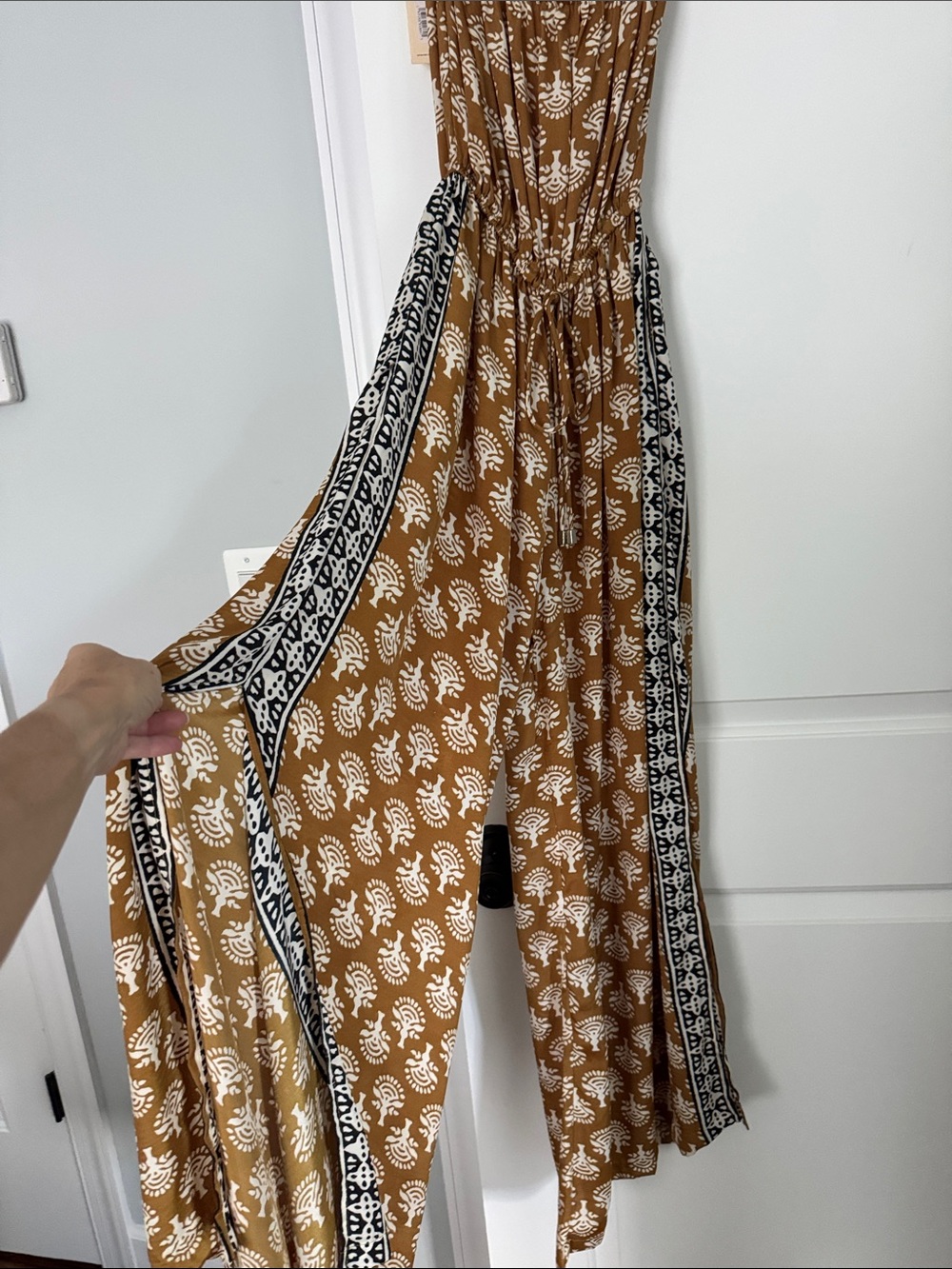 Elan sleeveless Printed Jumpsuit Sz S